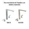 45280 - Juego de 2 cartuchos cerámicos de latón, FOSET RIVIERA