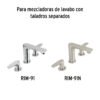 45280 - Juego de 2 cartuchos cerámicos de latón, FOSET RIVIERA