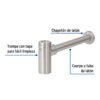 452841 45284 - Céspol de bote minimalista 1 1/4", satín, para lavabo, Foset