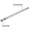 45286 - Tubo Conduit 1/2" pared gruesa (1.6 mm), et. amarilla, 3 m