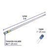 45288 - Tubo Conduit 1" pared gruesa (1.8 mm), et. amarilla, 3 m