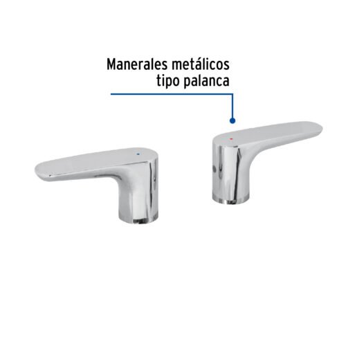 45289 - Jgo manerales de palanca p/taladros separados, cromo,Riviera