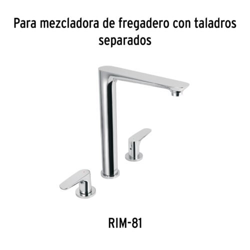 45289 - Jgo manerales de palanca p/taladros separados, cromo,Riviera