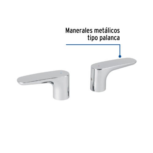 45291 - Juego de manerales de palanca para tina, cromo, Riviera