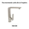 45294 - Maneral de palanca para monomandos, satín, Riviera