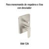45294 - Maneral de palanca para monomandos, satín, Riviera