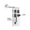 45296 - Jaladera, perilla y cerrojo llave-llave "Porto", negro
