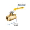 45299 45299 - Válvula de esfera para gas, roscable, 1", alta presión
