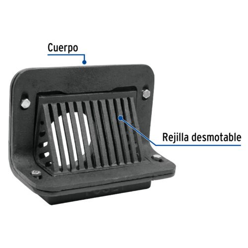 45302 - Coladera de hierro pretil para azotea, Foset