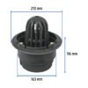 453032 45303 - Coladera de hierro de cúpula para azotea, Foset