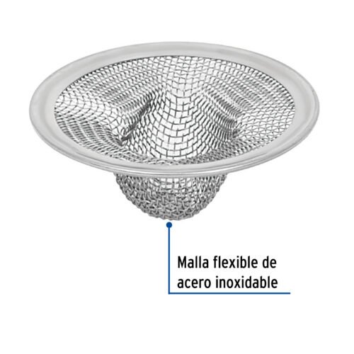 45305 - Canastilla malla 1/2" inox para lavabo, Foset