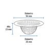 45305 - Canastilla malla 1/2" inox para lavabo, Foset