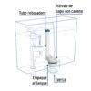 453061 45306 - Válvula de descarga 2" para WC de 2 pzas, cadena inox, Foset