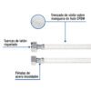 45310 - Manguera p/WC, vinilo blanco, 1/2" x 7/8", 35 cm