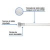 45312 - Manguera lavabo/fregadero, vinilo blanco, 1/2" x 1/2", 40 cm