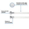 453141 45314 - Manguera p/WC, vinilo blanco, 1/2" x 7/8", 50 cm
