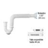 453172 45317 - Céspol rígido p/fregadero s/contra, polipropileno, 1-1/2"