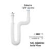 45318 - Céspol flexible para lavabo, 90 cm, arillo metálico, Foset