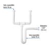 453192 45319 - Céspol flexible doble para fregadero, polipropileno, 1-1/2"