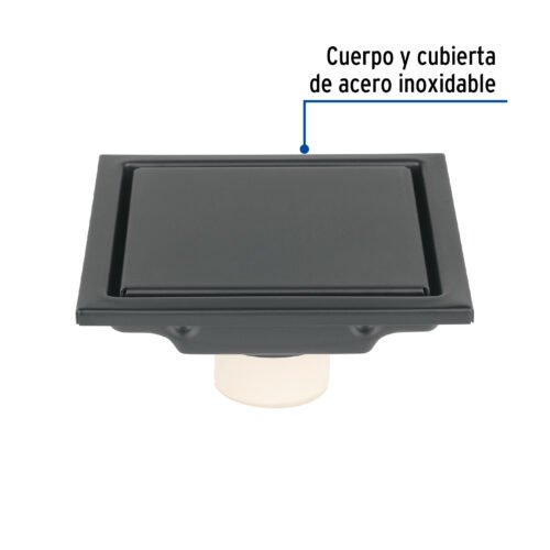 453231 45323 - Resumidero reversible 4", anti olores, acero inox, negro, Aq