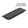 45324 - Resumidero rectangular 30x11cm reversible, negro, FOSET AQUA