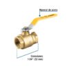 45325 - Válvula de esfera para gas, roscable, 1-1/4", alta presión