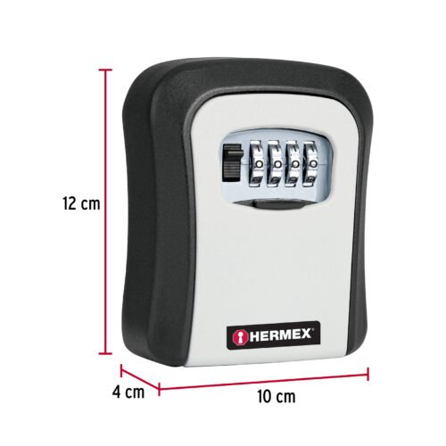 45328 - Caja de combinación guardallaves para pared, 12cm, HERMEX