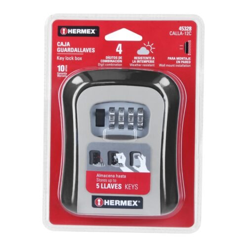 45328 - Caja de combinación guardallaves para pared, 12cm, HERMEX