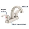453561 45356 - Mezcladora lavabo 4" satín, nariz curva, palanca, AQUA