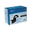 453574 45357 - Mezcladora lavabo 4" negro, nariz curva, palanca, AQUA