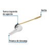 45392 - Palanca frontal metálica cromada minimalista para WC, FOSET