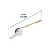 45392 - Palanca frontal metálica cromada minimalista para WC, FOSET