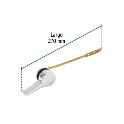45392 - Palanca frontal metálica cromada minimalista para WC, FOSET
