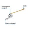 453931 45393 - Palanca frontal metálica cromada clásica para WC, FOSET