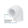 45411 - Codo 90° de PVC de 1/2", Foset
