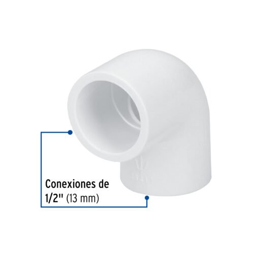 45411 - Codo 90° de PVC de 1/2", Foset