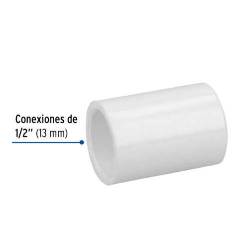 45417 - Cople de PVC cédula 40 de 1/2", Foset