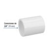 45418 - Cople de PVC cédula 40 de 3/4", Foset