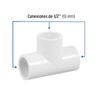 45420 - Tee sencilla de PVC 1/2", Foset