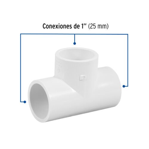 45422 - Tee sencilla de PVC 1", Foset