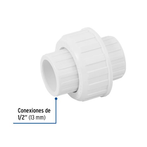 45435 - Tuerca unión lisa de PVC 1/2", Foset