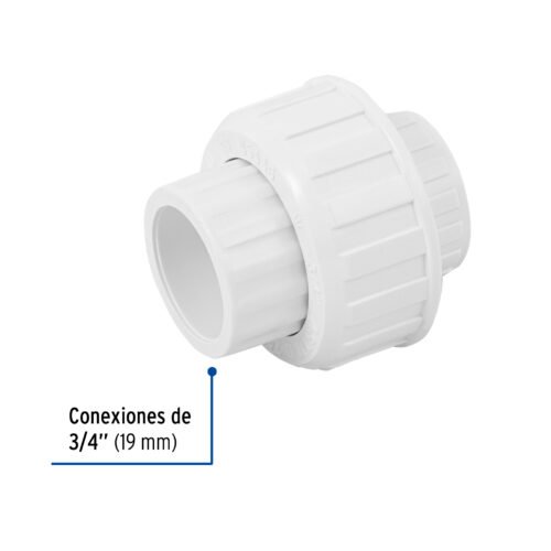 45436 - Tuerca unión lisa de PVC 3/4", Foset