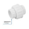 45437 - Tuerca unión lisa de PVC 1", Foset