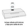 45438 - Campana extractora 75cm, empotrable, acero inoxidable, Foset
