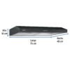 45440 - Campana extractora 75 cm, empotrable, negra, Foset