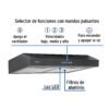 454411 45441 - Campana extractora 50 cm, empotrable, negra, Foset