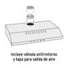 454414 45441 - Campana extractora 50 cm, empotrable, negra, Foset