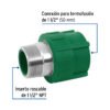 45451 45451 - Adaptador PPR 1-1/2" macho con inserto metálico, Foset
