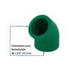 45462 - Codo 45° de PPR, 1-1/4" (40mm), FOSET