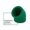 45464 - Codo 45° de PPR, 2" (63mm), FOSET